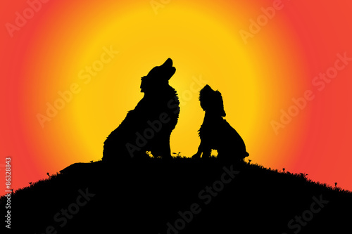 Vector silhouette.