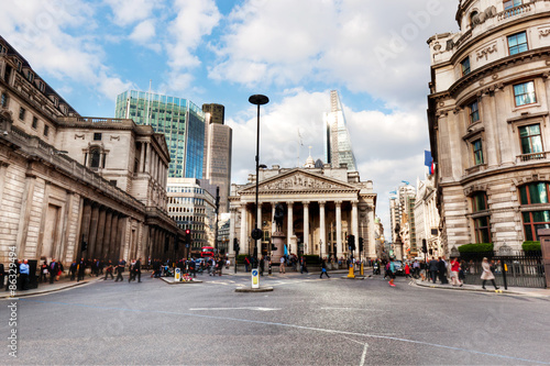 Bank of England, the Royal Exchange in London, the UK. photo