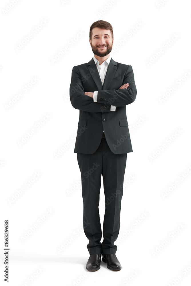 businessman in formal wear with folded hands businessman in formal wear with folded hands