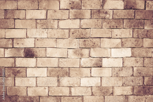Old brick wall texture for background  vintage color tone
