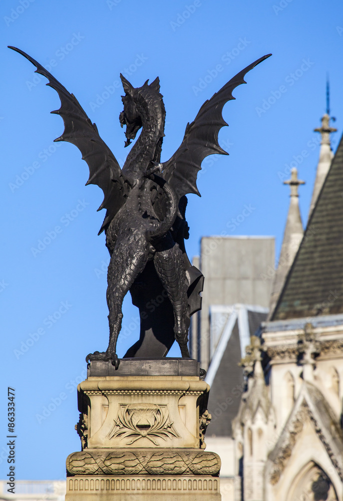 Dragon Statue marking the site of Temple Bar in London