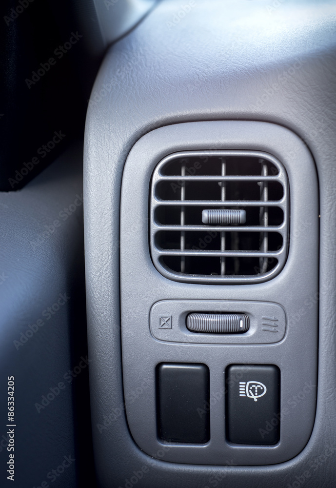 car air conditioning on a dark background
