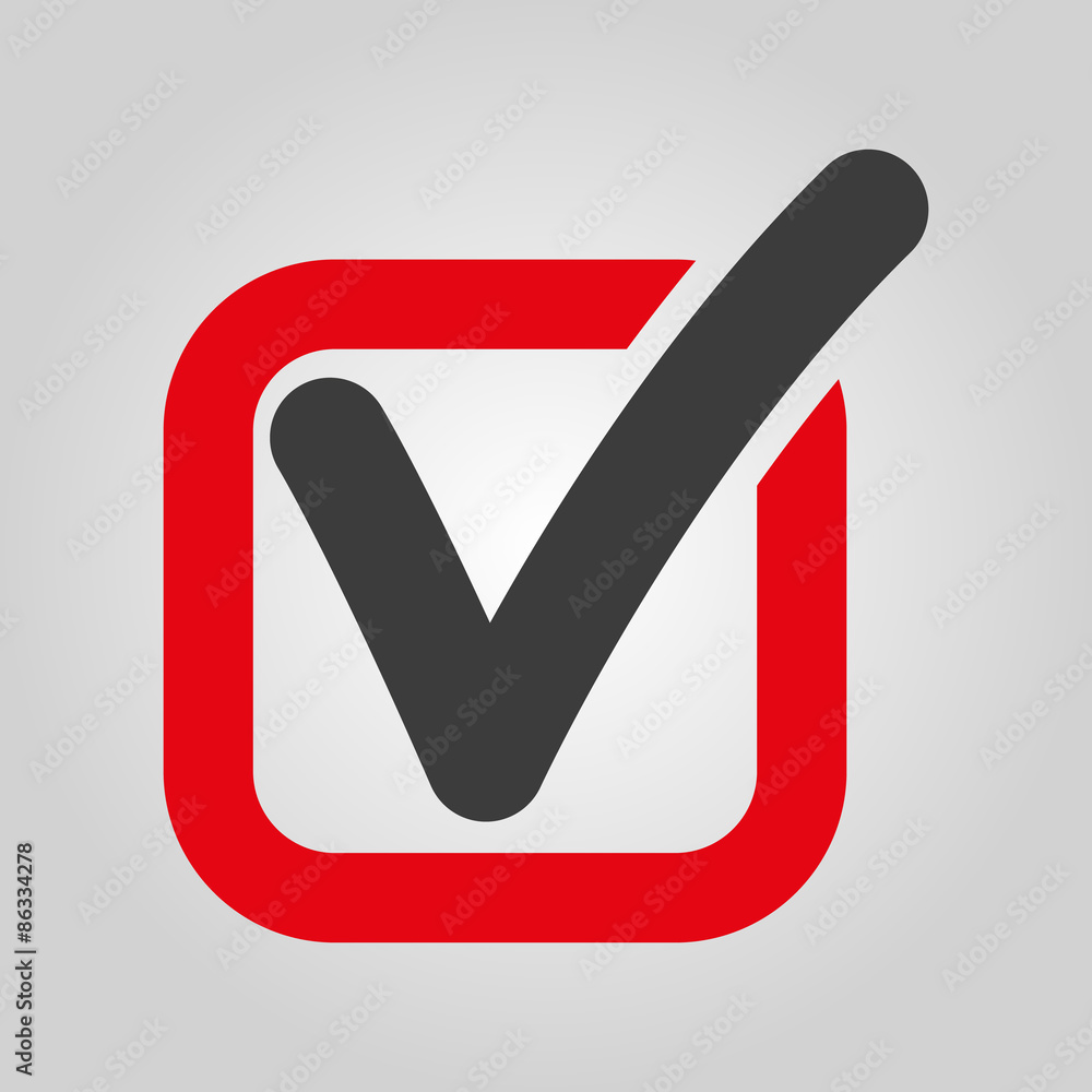 The check icon. Checkmark and checkbox, yes, voting symbol. Flat The check icon. Checkmark and checkbox, yes, voting symbol. Flat