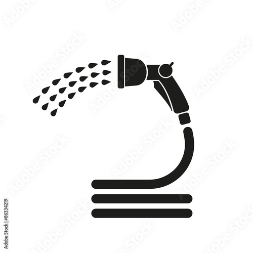 The spray gun icon. Irrigation and watering symbol. Flat