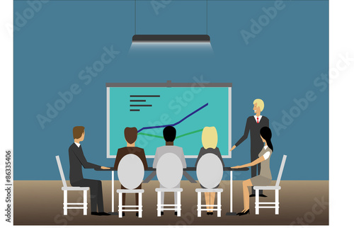 Business presentation in office