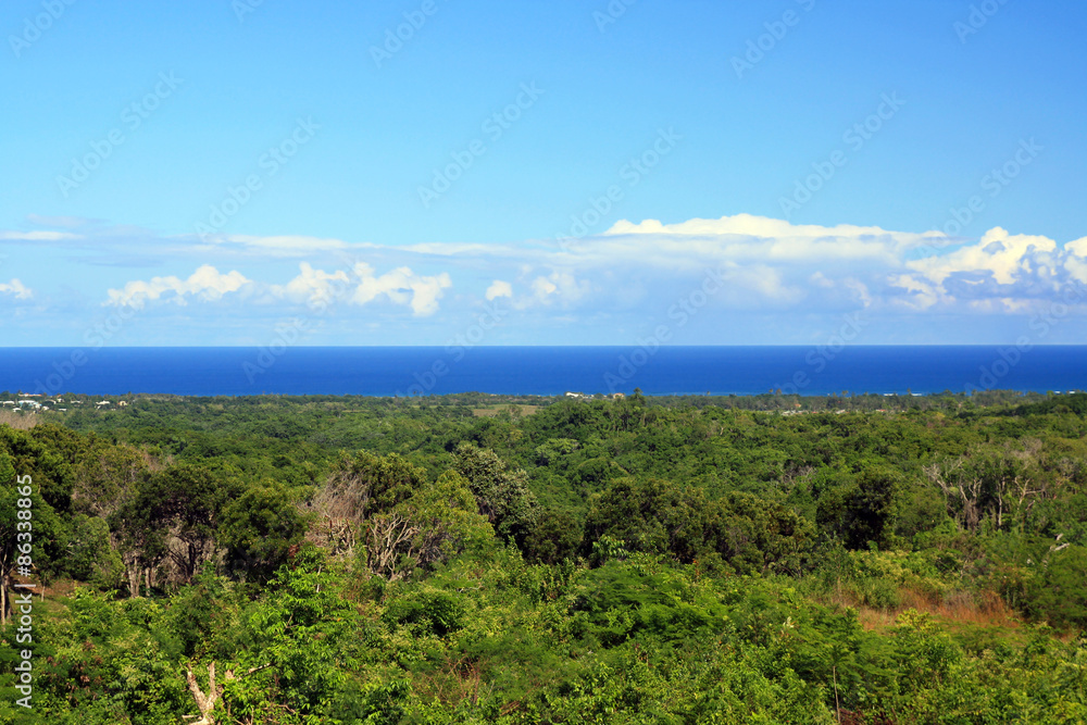 Atlantic ocean from mountains view