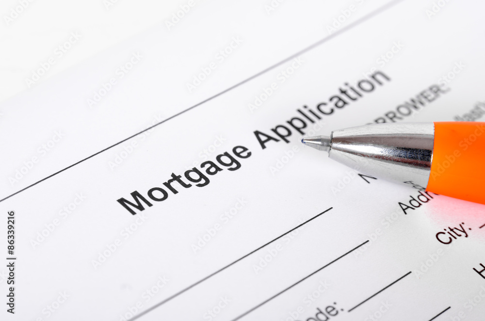 Mortgage application form close up. selective focus image with shallow depth of field Mortgage application form close up. selective focus image with shallow depth of field