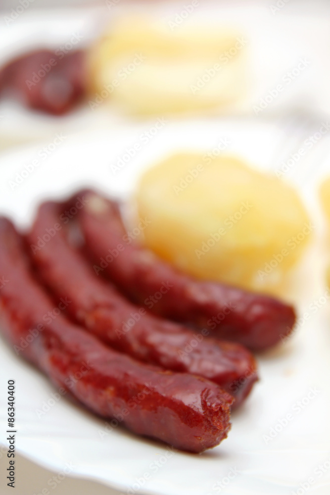 Sausages and potatoes