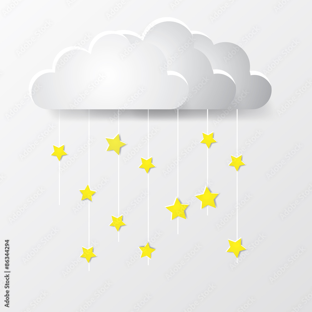 Fototapeta premium the stars and the clouds hanging on thread