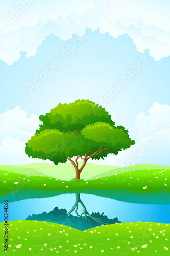Green tree background