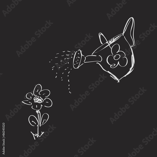 Simple doodle of a watering can
