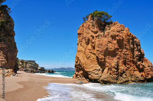 Cala Illa Roja beach in the Costa Brava, in Catalonia, Spain