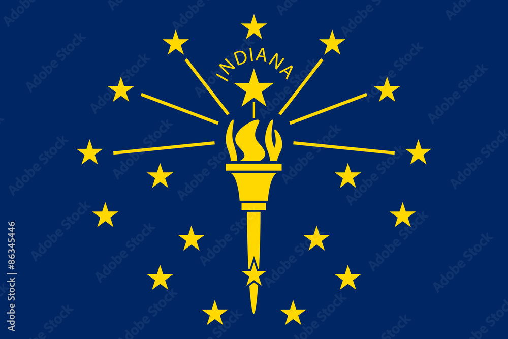 Obraz premium Indiana Flag.