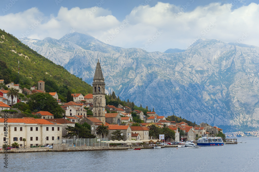 Montenegro.View of  Perast city
