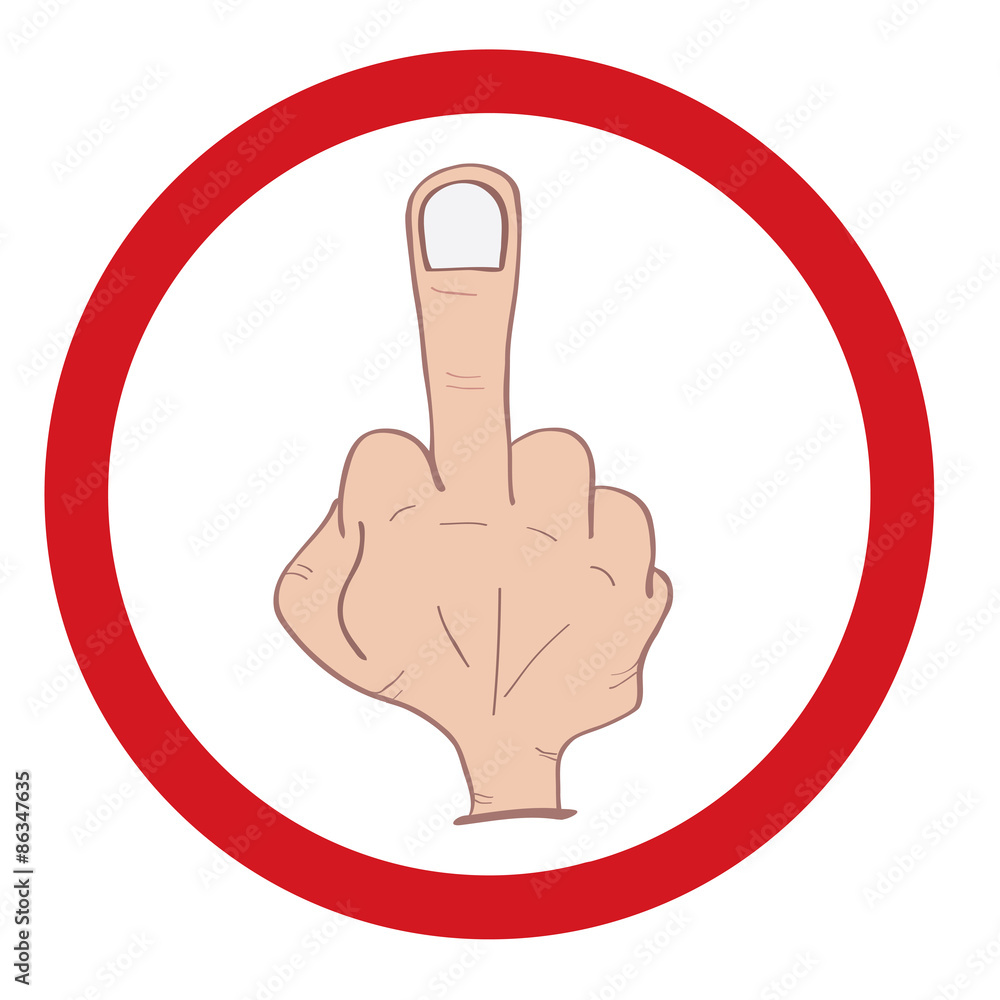 hand with middle finger hand with middle finger
