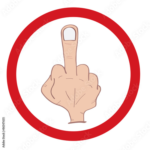 hand with middle finger