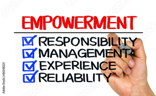 empowerment concept: responsibility management experience reliab