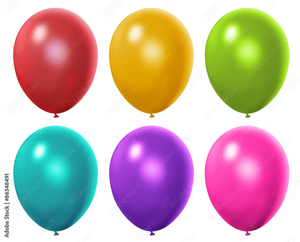 Colección de globos diferentes colores Stock Illustration