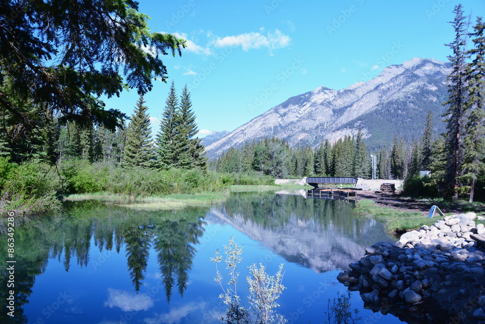 Scenic mountain landscape of Banff National Park.