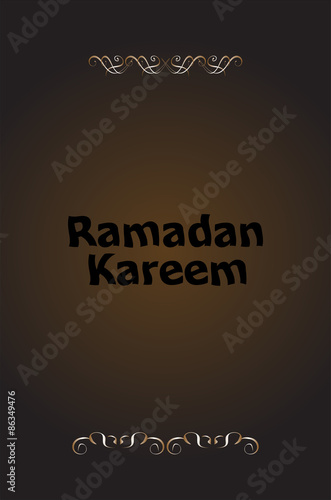 arabic calligraphy inscription ramadan kareem photo