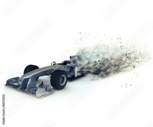 Obraz bolid wyścigowy z efektem prędkości