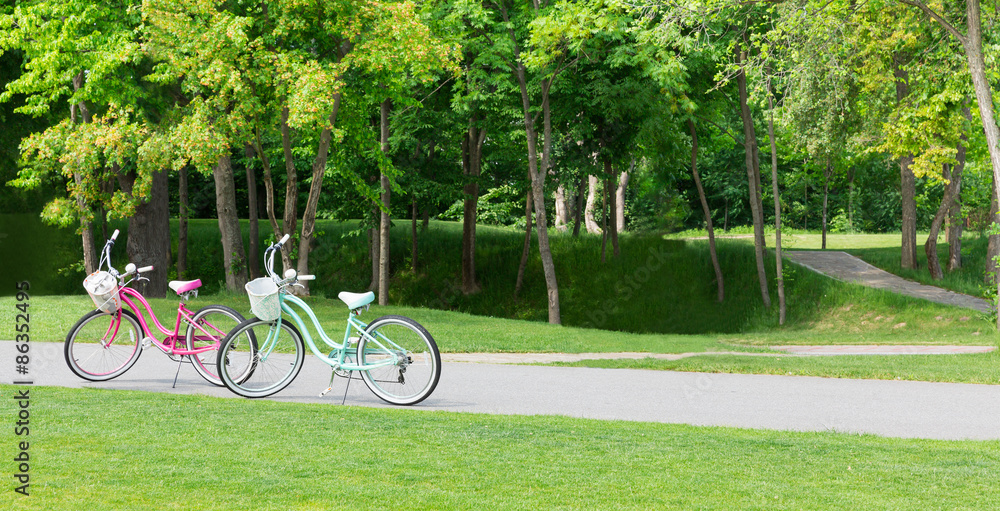 Fototapeta premium Two bicycles