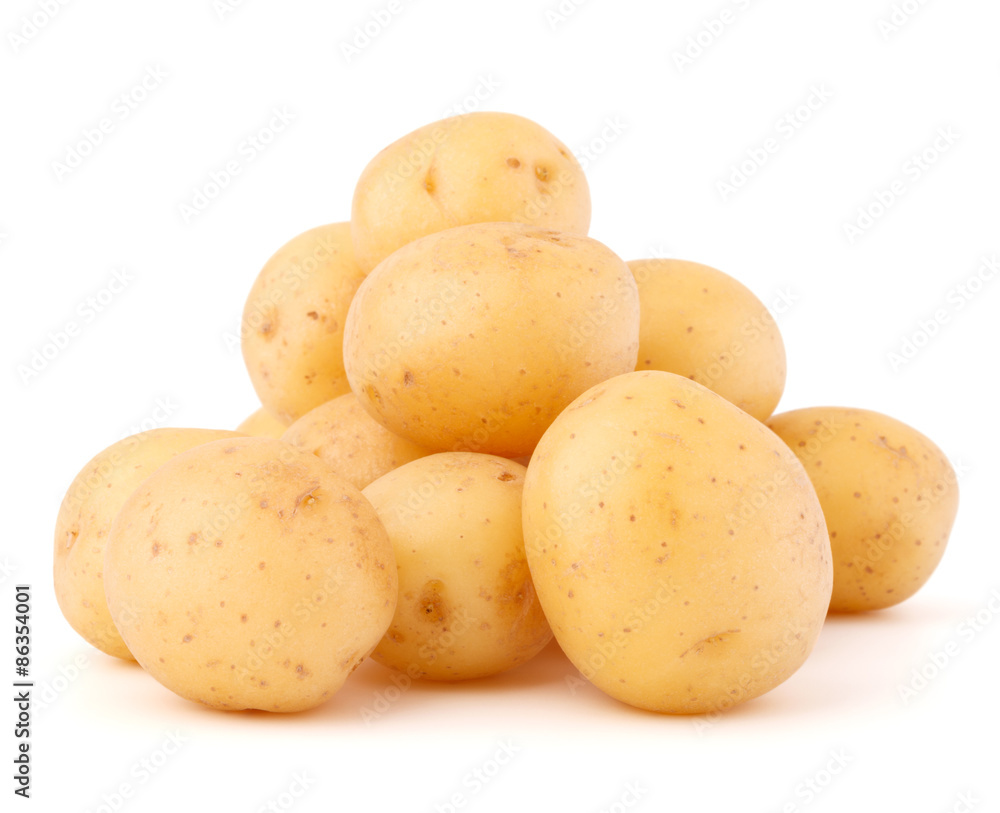 new potato tuber isolated on white background cutout new potato tuber isolated on white background cutout