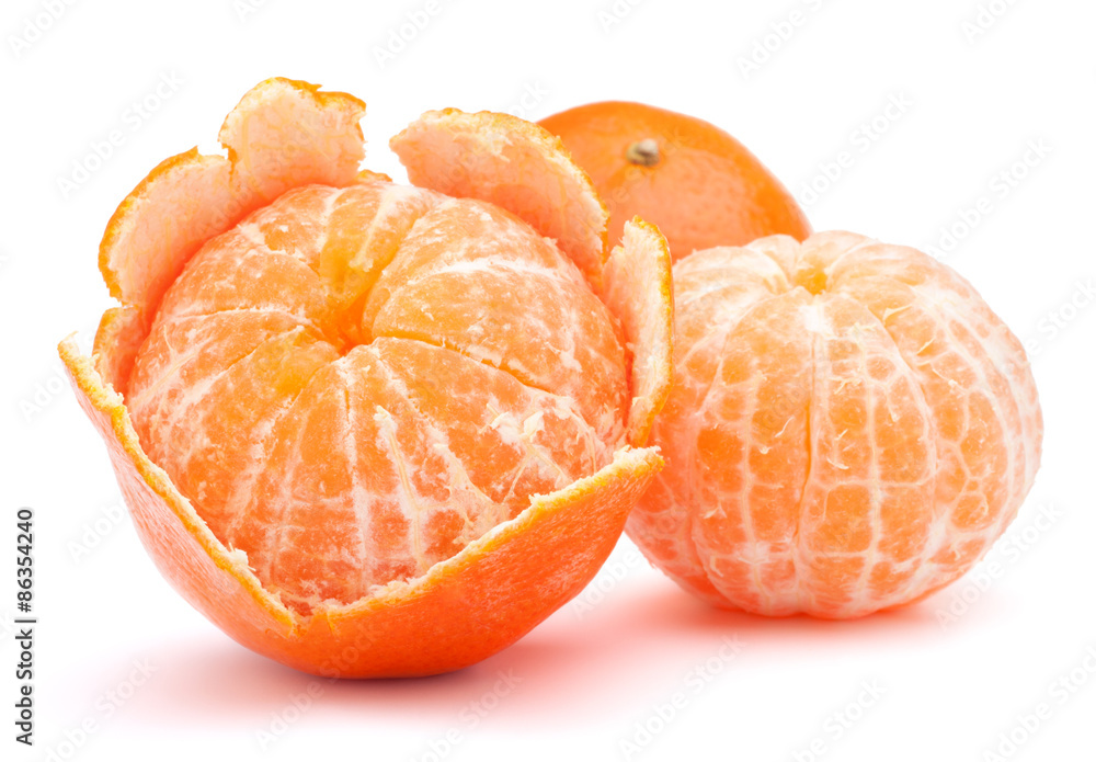 Peeled tangerine or mandarin fruit Peeled tangerine or mandarin fruit
