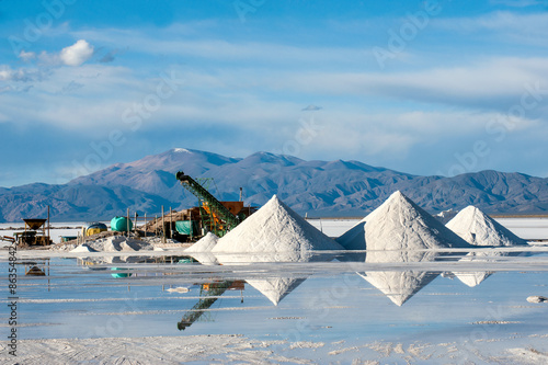 Salinas Grandes on Argentina Andes is a salt desert in the Jujuy photo