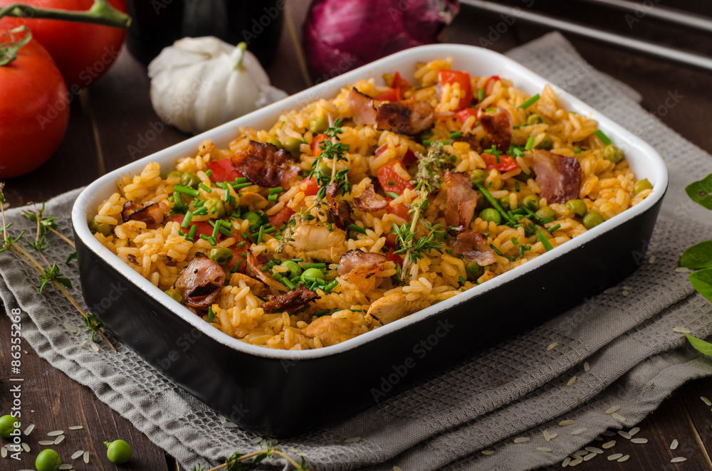 Cajun chicken with rice Cajun chicken with rice