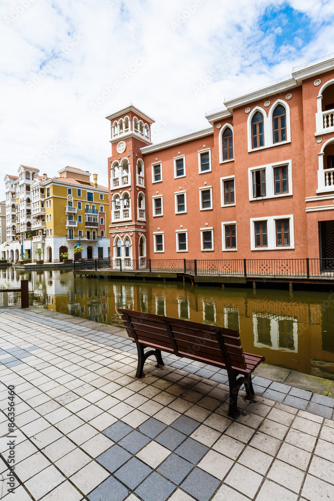 Obraz premium Suburban apartment buildings in hangzhou, China