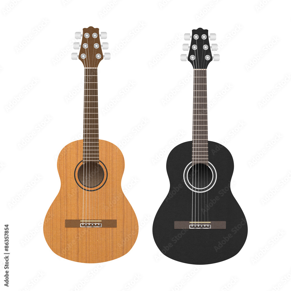 Obraz premium Acoustic Classic Guitar is Brown and Black Color