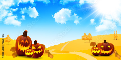 ハロウィン　かぼちゃ　背景