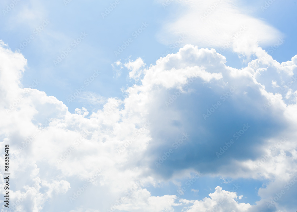 White cloud on blue sky White cloud on blue sky