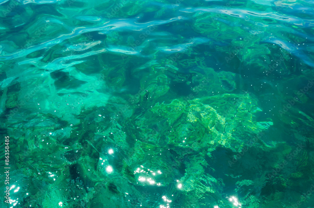 Fototapeta premium Green sea water