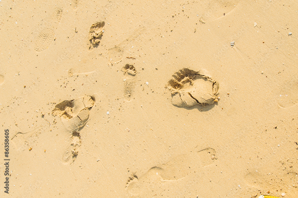 Foot step on sand Foot step on sand