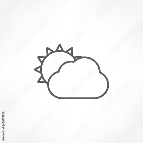 sun cloud icon