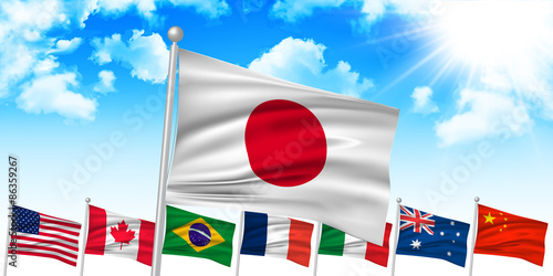 日本　 国旗　背景