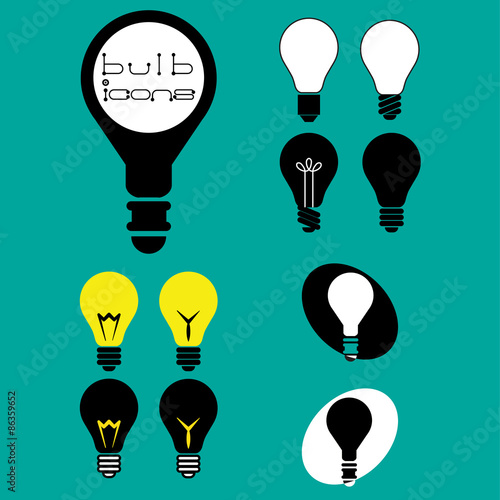 Light bulb icons. Idea or Innovation Concept. Vector illustration