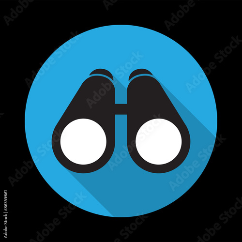 Flat telescope icon. Vector illustration