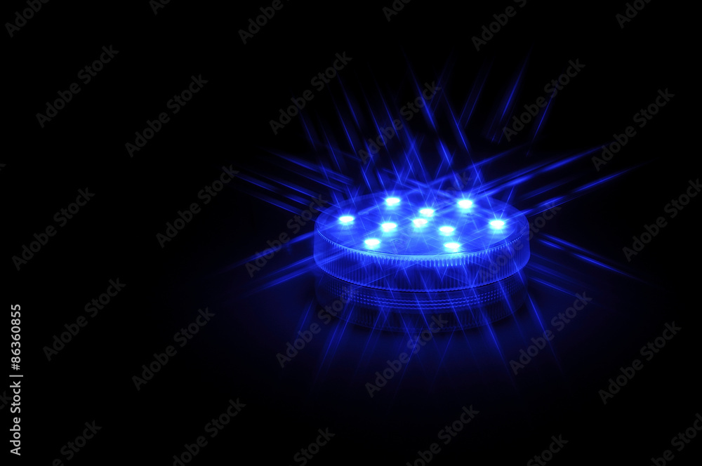 Obraz premium Hookah accessories lighting isolated on black background