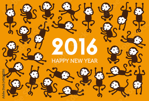 申年　年賀状イラスト