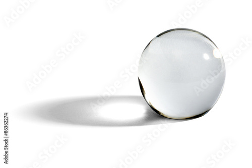 Glass ball or orb with shadow