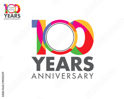 colorfull anniversary logo 100
