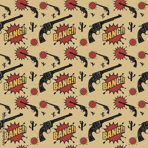 Abstract western seamless pattern