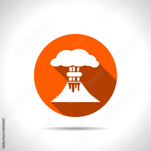 volcano mountain erupting icon