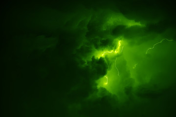 Keuken achterwand Onweer Donderslag in donkere onweerslucht  © Ruslan Kokarev