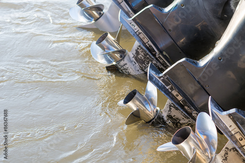 boat propeller in the river