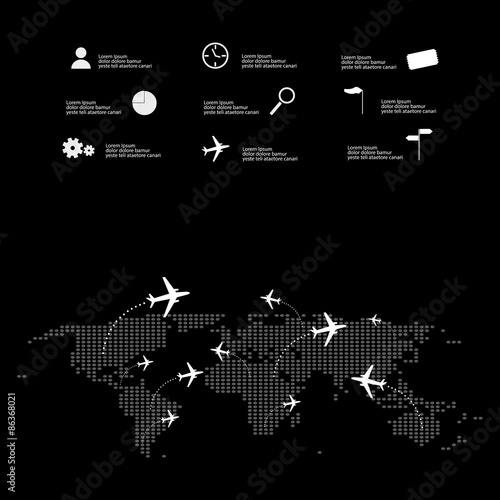 airport information panel - vector
