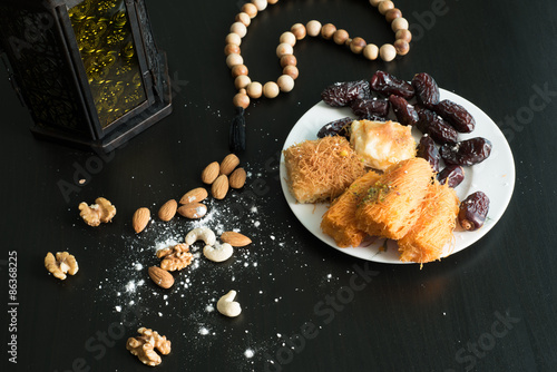 Traditional Arabic sweets photo